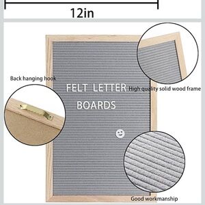 Gray Felt Letter Board with Wooden Frame